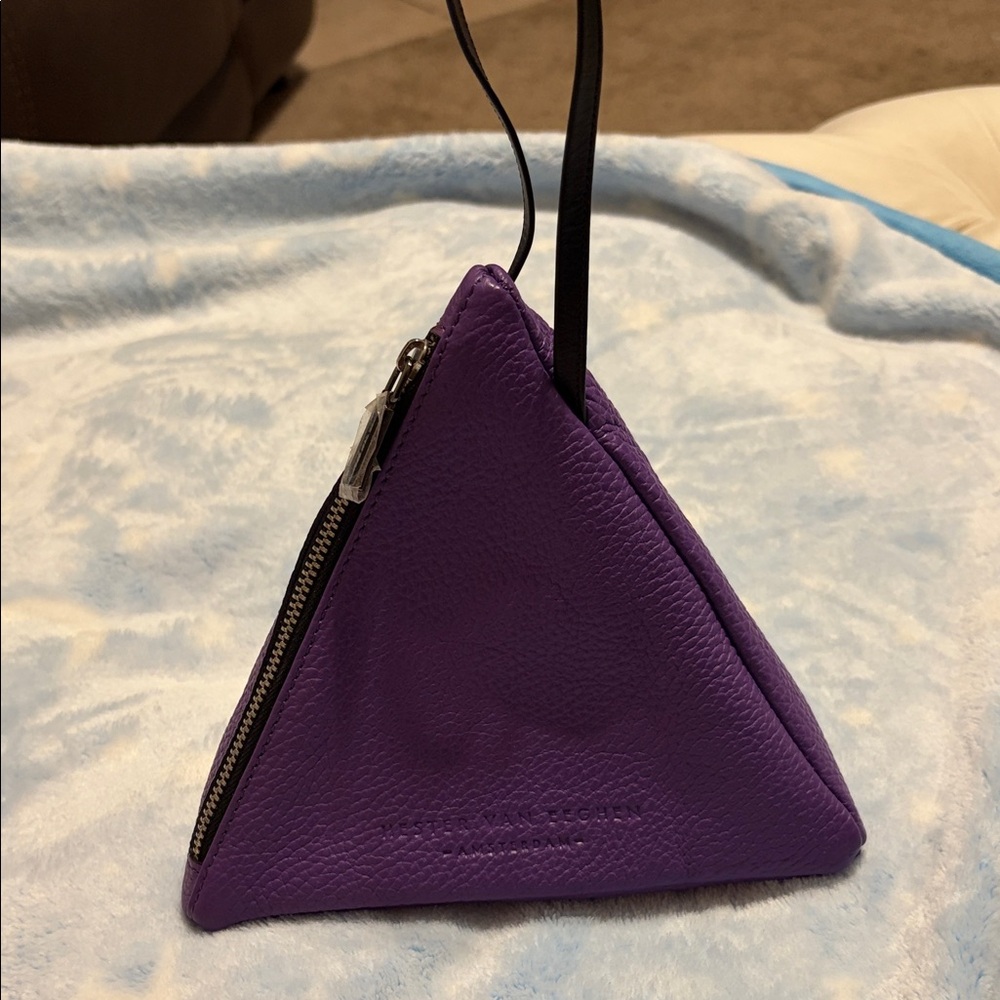 Hester Van Eeghen Elegant Purple Triangle Wristlet